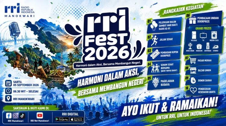 Usung Tema Harmoni dalam Aksi, RRI Fest 2026 Siap Manjakan Warga Manokwari
