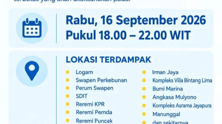 PLN Lakukan Pengaturan Beban, Sejumlah Wilayah di Manokwari Terdampak