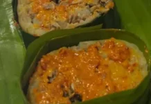 Sushi pisang isi ikan suwir