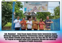Kemenag Manokwari Tuntaskan Program Gereja Ramah Pemudik