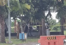 Terduga Pencuri Patung Kasuari Jalani Olah TKP di Kantor Gubernur Papua Barat