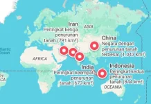 Lima Negara dengan Penurunan Tanah Terbesar di Asia