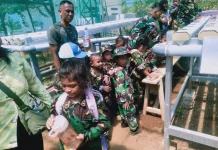 Persit Kasuari Manokwari Ajak Anak Tanamkan Bela Negara sejak Dini