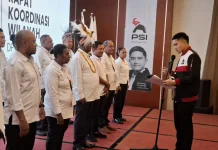 PSI Lantik Pengurus DPW Papua Barat, Andi Salabay Nahkodai Partai
