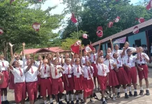 Siswa SD Sowi Indah Ikuti Ujian Akhir Gabungan di SD YPPK Santa Ursula