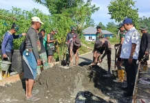 PMK Manokwari Tinjau Progres Pembangunan TMMD Tanah Rubuh