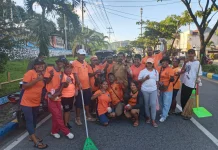 Holland Fans Club Turun Bersih-Bersih Kota, Dukung Pesparawi Nasional XIV