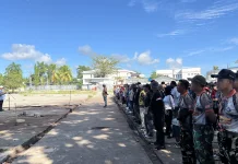 Wabup Mugiyono Pimpin Kerja Bakti Sambut Pesparawi Nasional