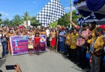 Wagub Papua Barat Lepas Karnaval Budaya Pesparawi Nasional Meriahkan Manokwari