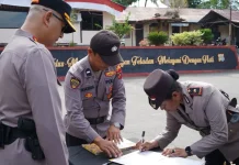 Kapolresta Manokwari Pimpin Sertijab Wakapolresta dan Sejumlah Pejabat Utama