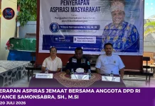 Jemaat GKI Fanindi Sampaikan Aspirasi kepada DPD RI