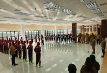 Calon Paskibraka Manokwari Catat Sejarah Bertugas di RTP Borarsi