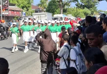 Semangat Warga Manokwari Warnai Lomba Gerak Jalan Pelajar Sambut HUT RI ke-81