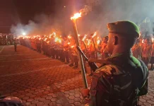 Taptu dan Pawai Obor Meriahkan jelang HUT RI Ke-81 di Manokwari