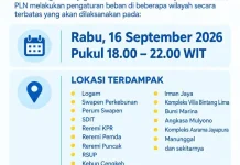 PLN Lakukan Pengaturan Beban, Sejumlah Wilayah di Manokwari Terdampak