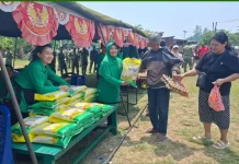 kegiatan Vicon Konferensi Gabungan dan Bazar Murah di Koramil 1808-01/Ransiki