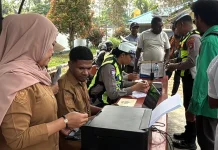 Minimalisir Kecelakaan Polres Bintuni Gencar Razia Kendaraan