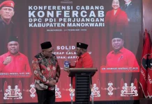 Coklat Mansel Warnai Konfercab PDI Manokwari