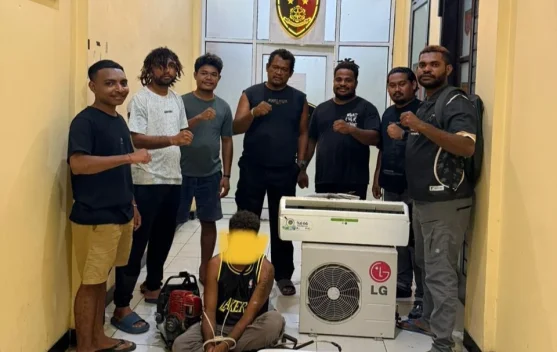 Polisi Teluk Bintuni Ringkus Pencuri AC dan Mesin