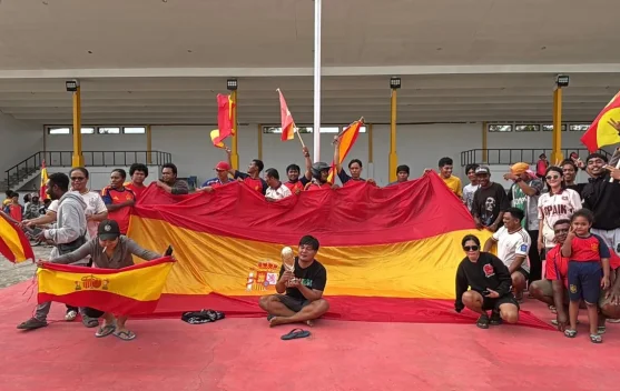 Pendukung Spanyol di Teluk Bintuni Rayakan Gelar Juara dengan Konvoi