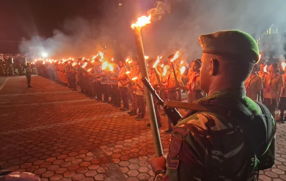 Taptu dan Pawai Obor Meriahkan jelang HUT RI Ke-81 di Manokwari