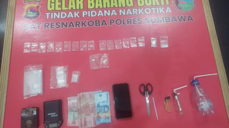 Bandar Sabu Plampang Dibekuk, 17 Poket Disita
