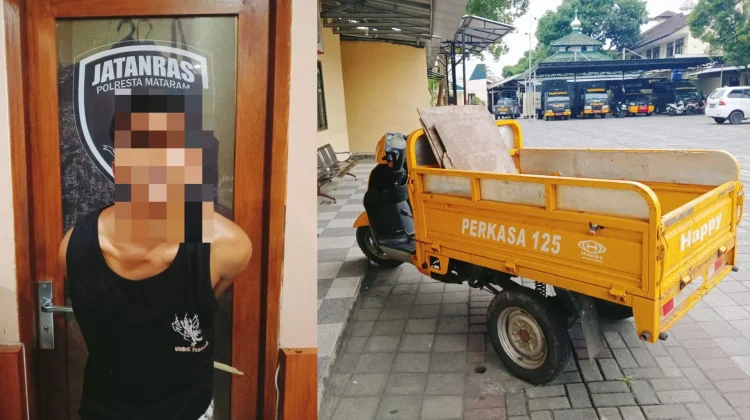 Beraksi Pakai Roda Tiga, Jambret Ngabuburit di Mataram Dibekuk