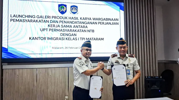Galeri Warga Binaan Lapas Lobar Resmi Hadir di Layanan Imigrasi