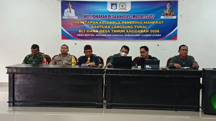 Musdesus Desa Bentek Tetapkan KPM BLT-DD 2026 Secara Transparan dan Partisipatif