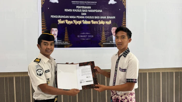 Nyepi, Anak Binaan LPKA Lombok Tengah, Terima Remisi