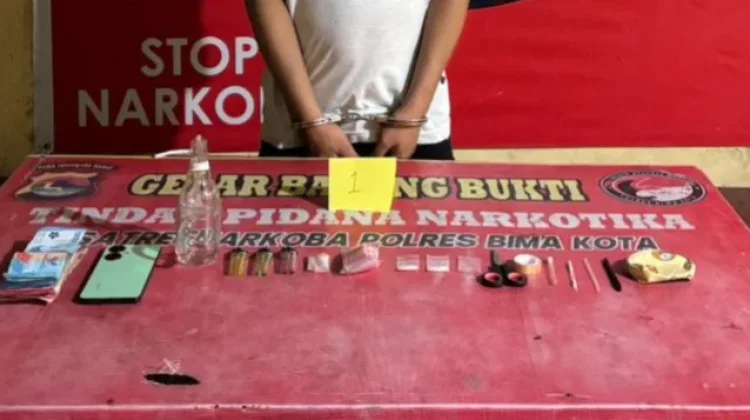 Sat Resnarkoba Polres Bima Kota Amankan Terduga Pengedar Sabu di Tanjung