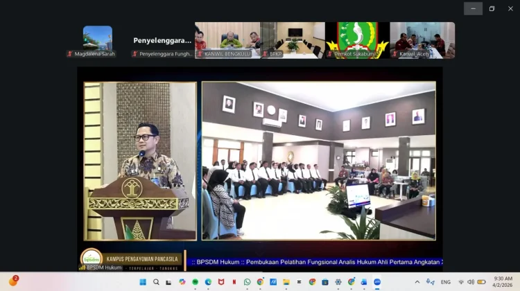 Tingkatkan Kompetensi SDM, Kemenkum NTB Ikuti Pelatihan Analis Hukum Angkatan XI