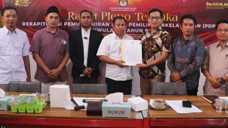 KPU Lombok Timur Tetapkan 1.038.766 Pemilih dalam Pleno Terbuka PDPB