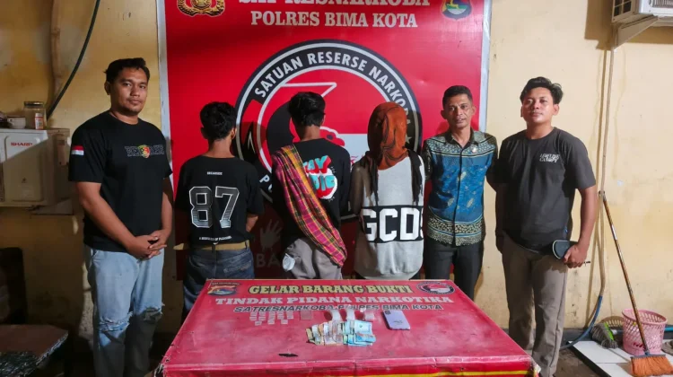 Tiga Pria di Lambu Diamankan,  13 Poket Sabu Disita Aparat