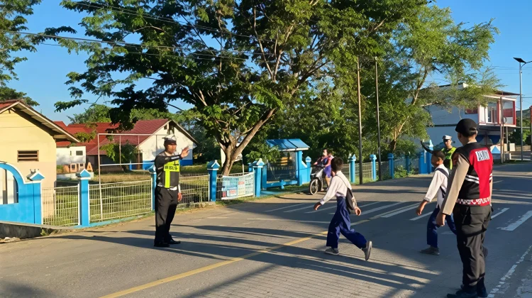 Prioritaskan Keselamatan Pelajar, Begini Dilakukan Satlantas Polres Bima