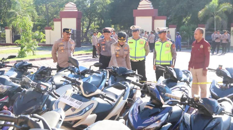 52 Motor Berknalpot Brong Disita Polres Sumbawa