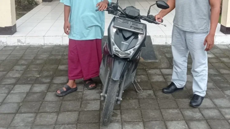 Aksi Nekat Curi Motor Tetangga Berakhir di Sel