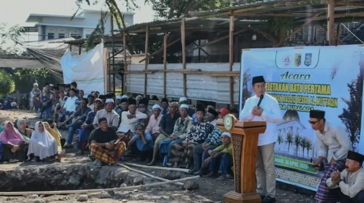 Gubernur NTB Hadiri Peletakan Batu Pertama Masjid Al-Muttaqin Suralaga