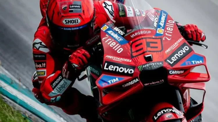Marc Marquez Terjatuh, Ducati Lenovo Team Pulang Tanpa Poin di GP Spanyol