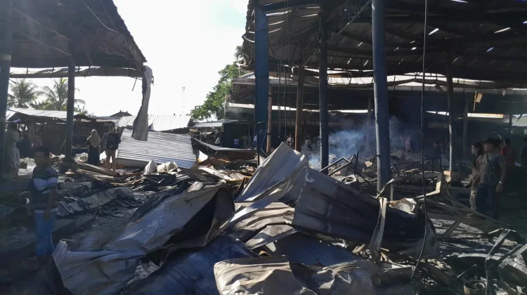 Polisi Dalami Penyebab Kebakaran Pasar Umum Pringgabaya