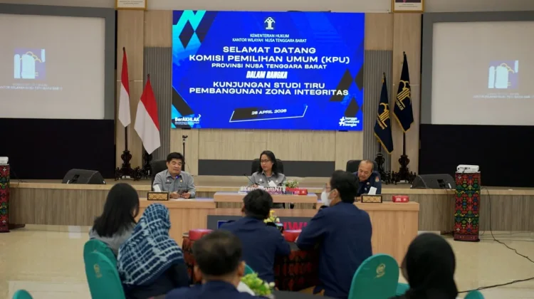 Berbagi Kunci Sukses Raih WBBM, Kemenkum NTB Terima Studi Tiru KPU NTB