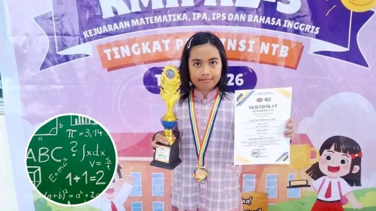 Siswa SDN 4 Praya Raih Emas KMII NTB, Tuntaskan Soal Kilat dalam 11 Menit