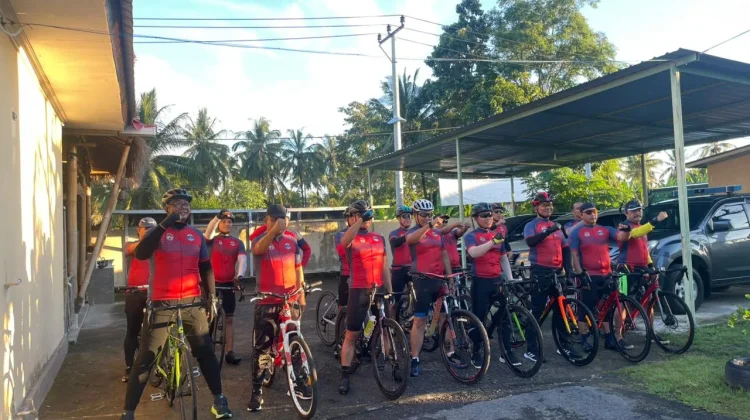 Gowes Kamtibmas Polres Lombok Utara Kembali Sasar Desa Jenggala