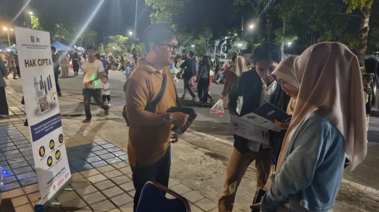 Kanwil Kemenkum NTB Hadirkan Konsultasi KI di Car Free Nite Lombok Barat