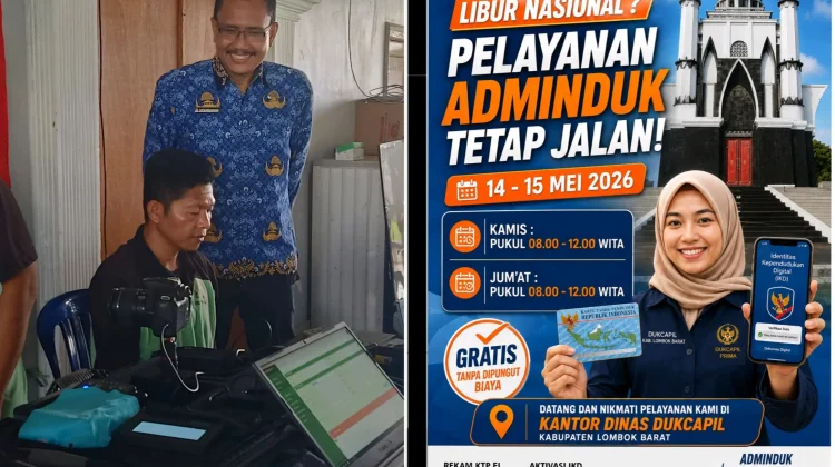 Libur Nasional Dukcapil Tetap Buka Layani Warga Lombok Barat