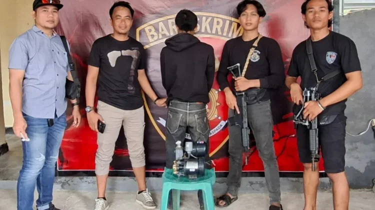 Polsek Sape Amankan Pelaku Pencurian Mesin Pompa Air