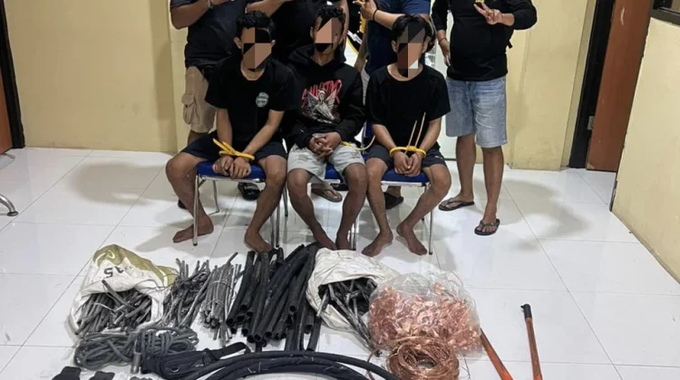 Polres Lombok Utara Ungkap Kasus Pencurian Kabel PLN, Tiga Pelaku Ditangkap