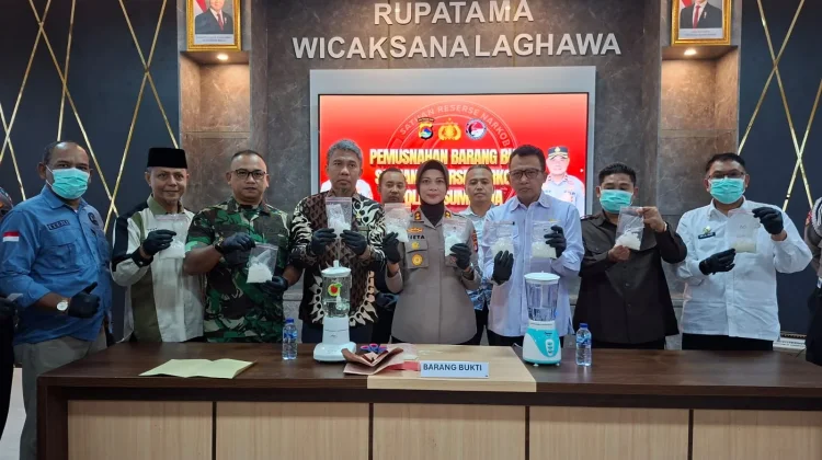 Sabu Senilai Rp1 Miliar Lebih Dimusnahkan Polres Sumbawa