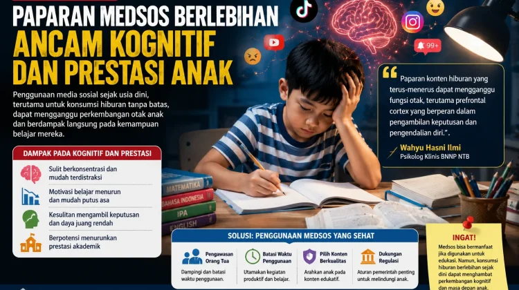 Psikolog BNNP NTB: Medsos Berlebihan Bisa Turunkan Prestasi Anak