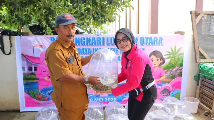 Dukung Ketahanan Pangan, Bhayangkari KLU Terima Ribuan Benih Nila dan Lele